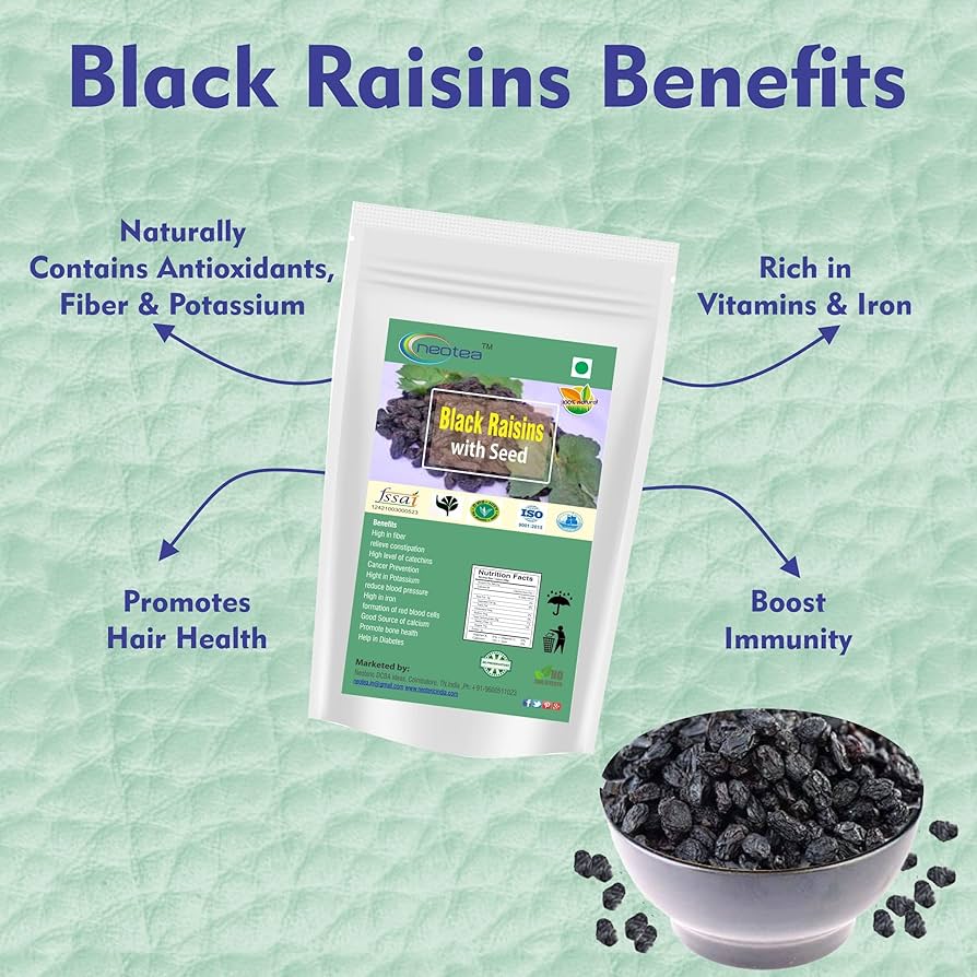 Buy Organic Black Raisins: Antioxidants, Energy Boost, and More