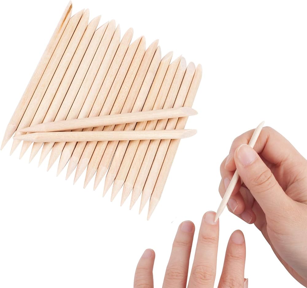 Best Orange Sticks for Nails - 50PCS Wooden Cuticle Sticks for Nail Art & Care