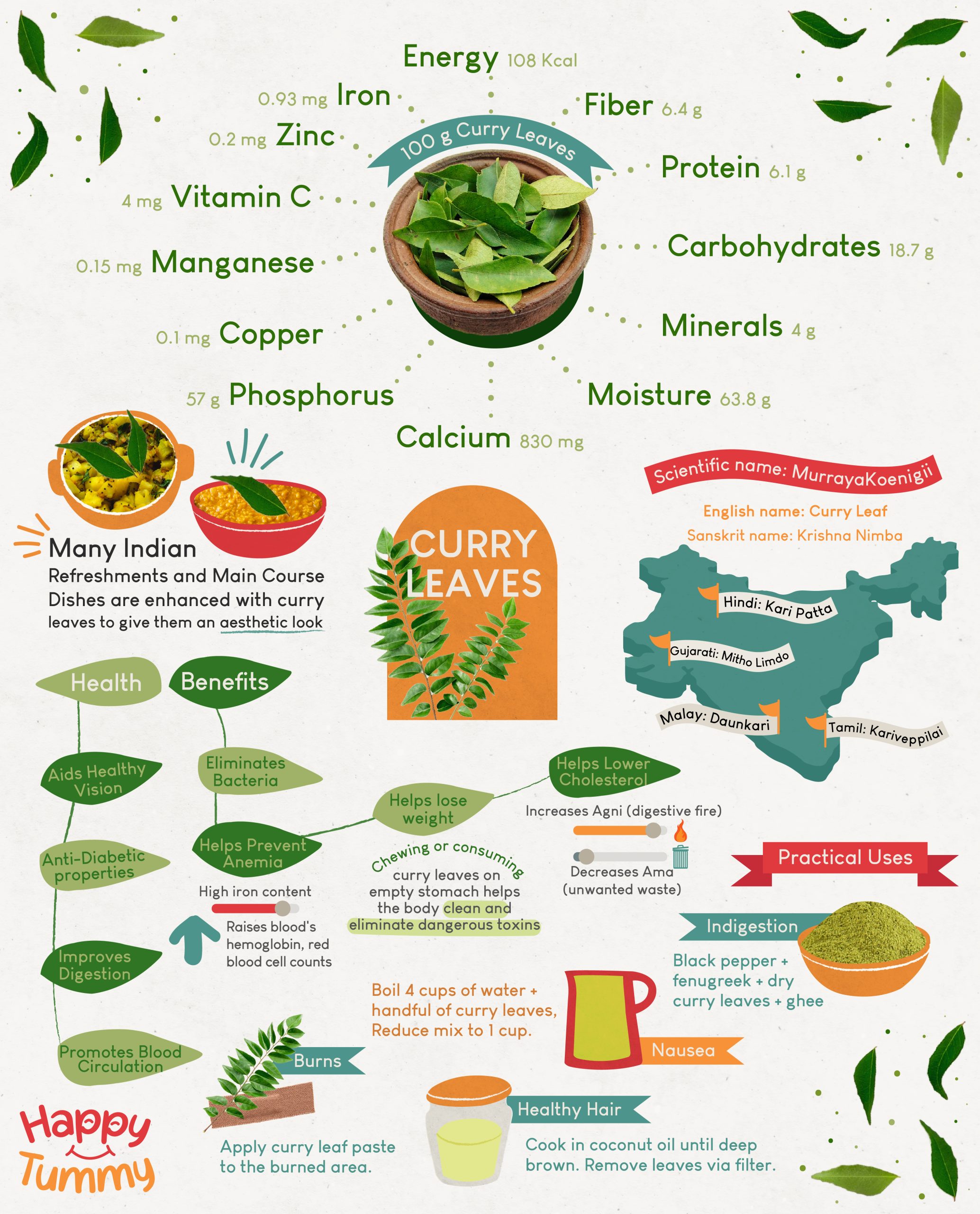 Curry Leaves Nutrition Value: Benefits of Vitamins, Iron, and Calcium