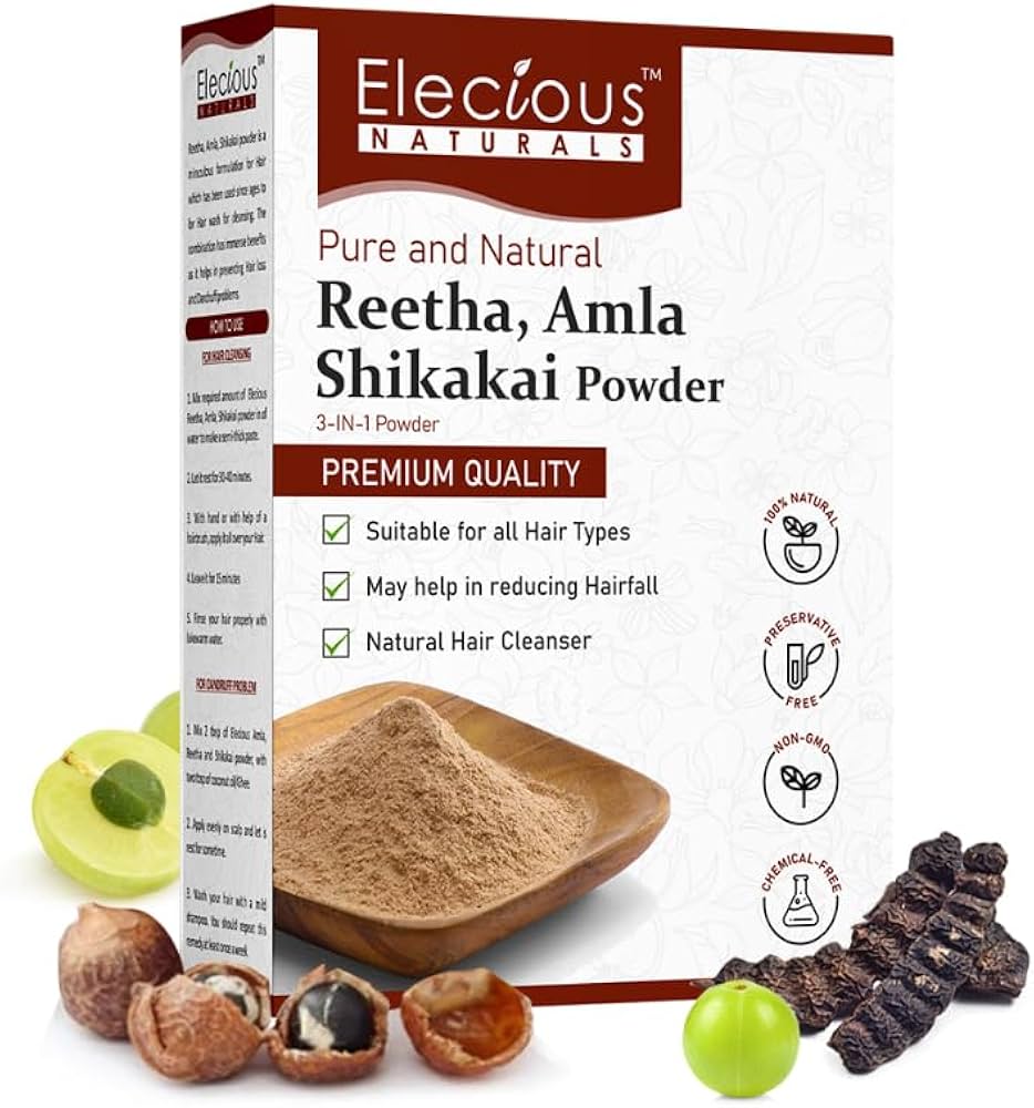 Amla Ritha Shikakai Powder Benefits: Is it Good for Your Hair Type?