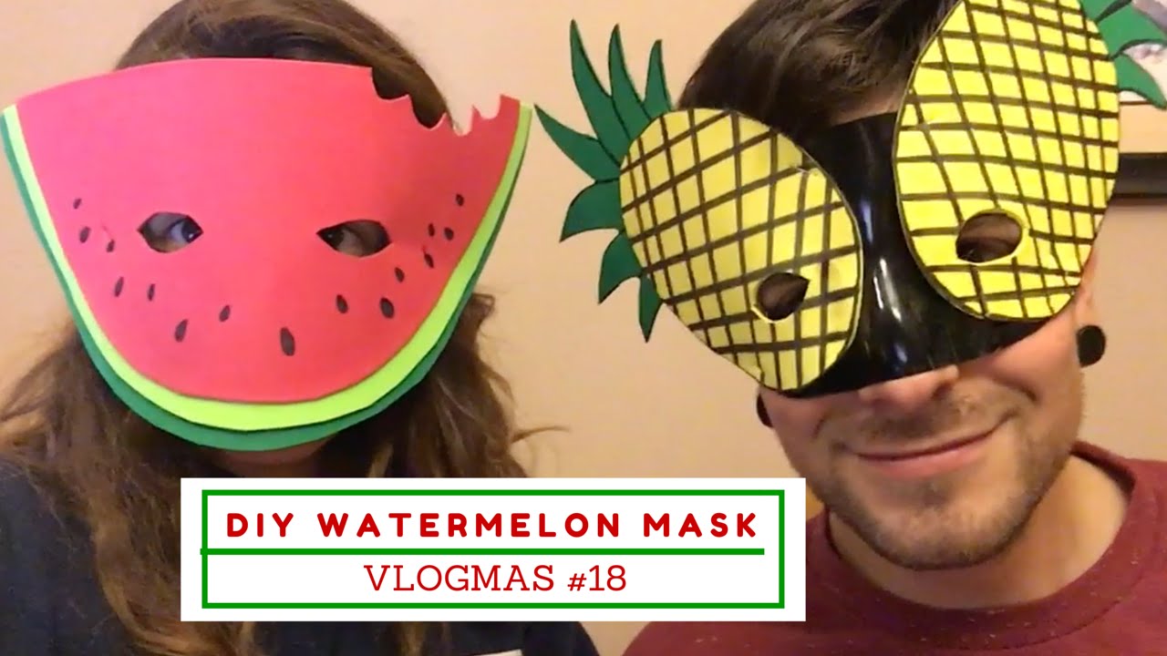 Mask watermelon DIY tutorial. Create your own unique design with simple steps.