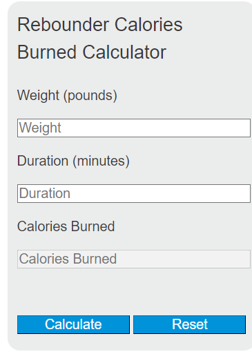 Easy Calories Burned Rebounding Calculator: Find Out How Much You Burn in Minutes!